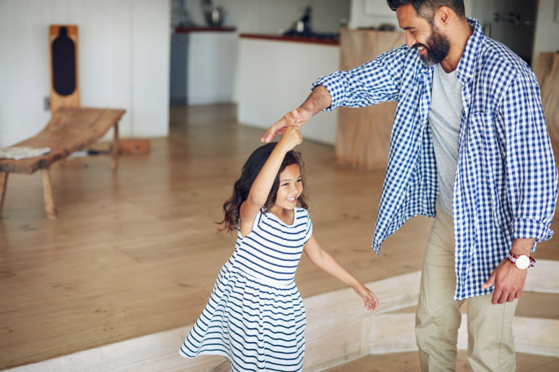 Dad dancing with Daughter