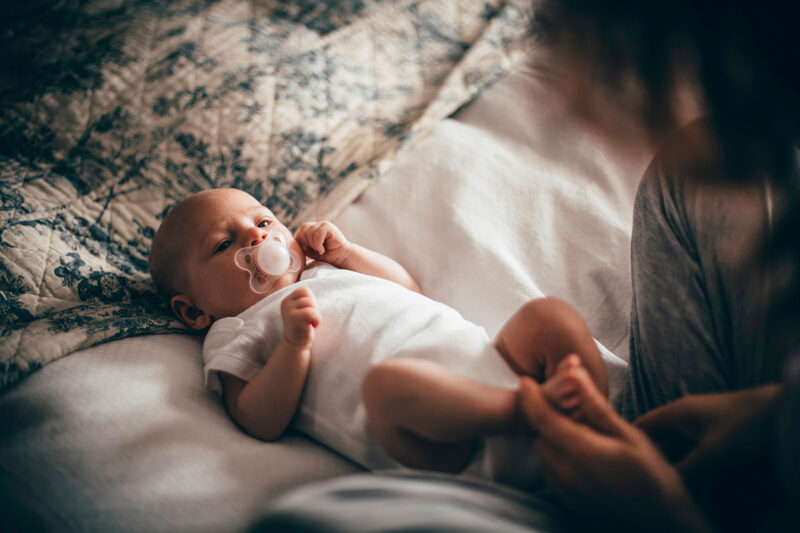 Baby with pacifier