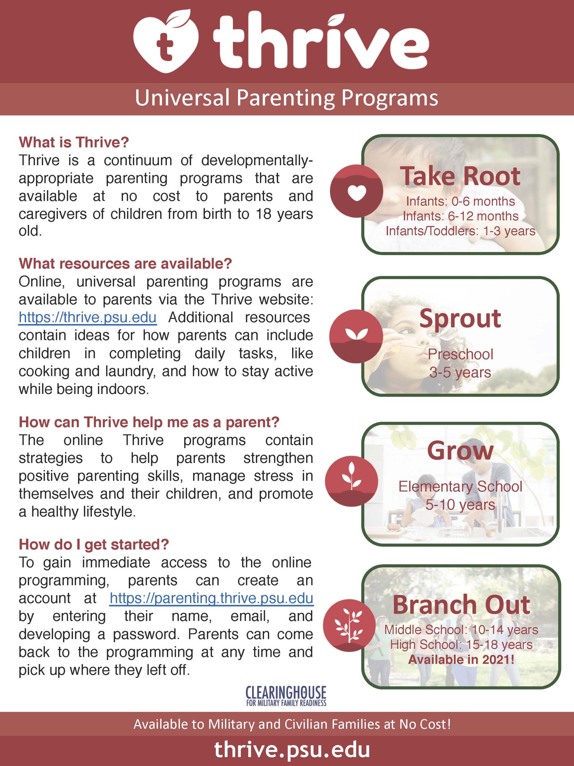 Cover Image for Universal Programs Parent Handout Handout