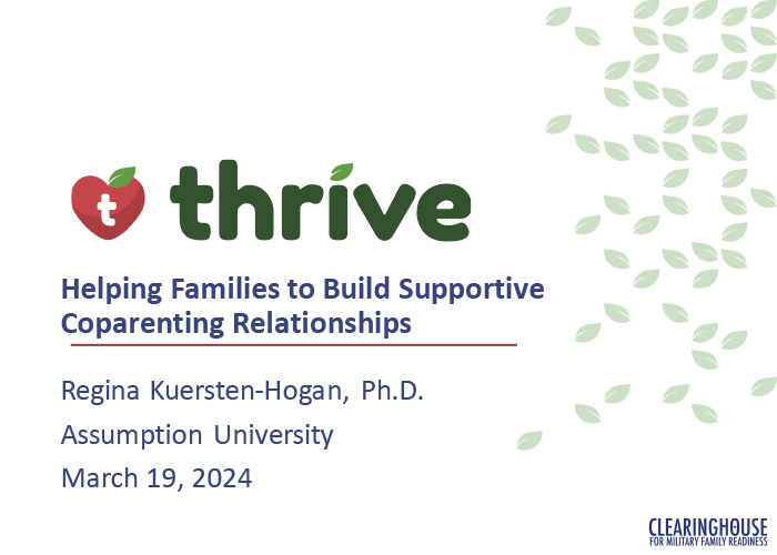 Image for Helping Families to Build Supportive Coparenting Relationships