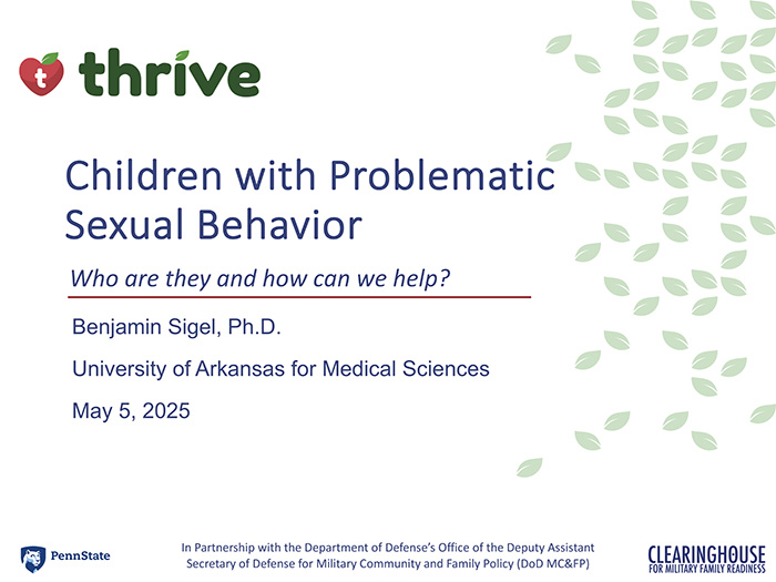 Image for Children with Problematic Sexual Behavior: Who are they and how can we help?